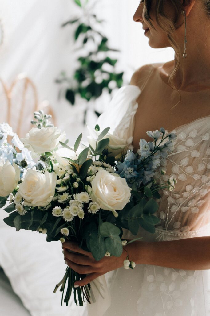 bride with bouquet